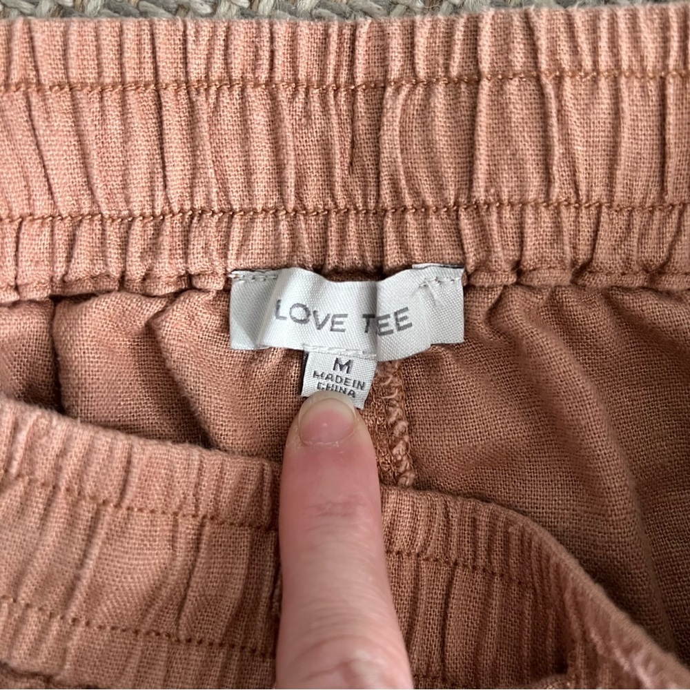 Love Tree Mauve/Tan Cargo Harem Drawstring Pants - Picture 2 of 7